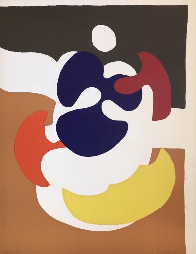 Daniel PANDINI - Composition,vers 1970 - Lithographie originale signée 2