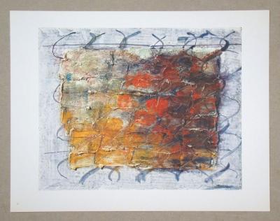 Jean FAUTRIER (d'après) - Néons, 1963 - Lithographie offset signée et datée 2