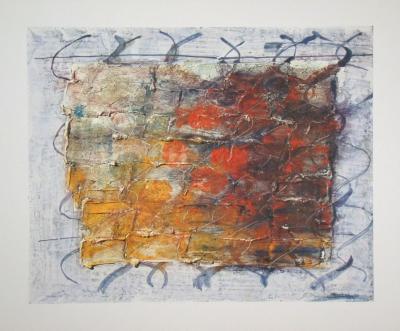 Jean FAUTRIER (d'après) - Néons, 1963 - Lithographie offset signée et datée 2