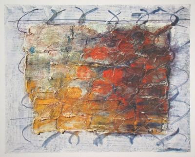 Jean FAUTRIER (d'après) - Néons, 1963 - Lithographie offset signée et datée 2