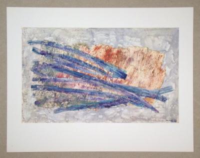Jean FAUTRIER (after) - Anything else but love, 1963 - Offset lithography signed and dated 2