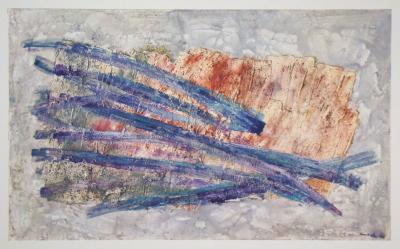 Jean FAUTRIER (after) - Anything else but love, 1963 - Offset lithography signed and dated 2