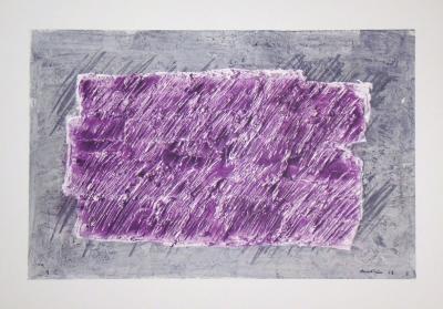 Jean FAUTRIER (after) - Striures, 1963 - Offset lithography signed and dated 2
