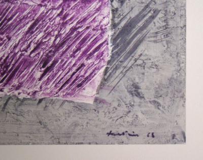 Jean FAUTRIER (after) - Striures, 1963 - Offset lithography signed and dated 2