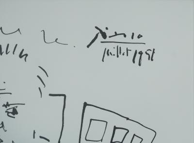 Pablo PICASSO (d’après) - Le voyage en train - Lithographie et Offset signée 2