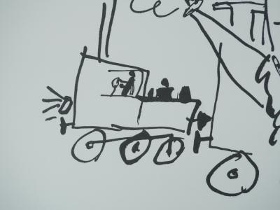 Pablo PICASSO (d’après) - Le voyage en train - Lithographie et Offset signée 2