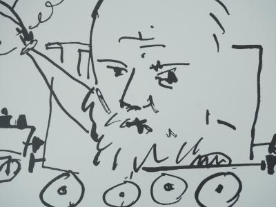 Pablo PICASSO (d’après) - Le voyage en train - Lithographie et Offset signée 2