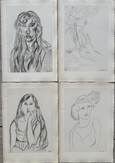 Henri Matisse - Portraits of Women, 1920 - 4 signed lithographs, plate 2