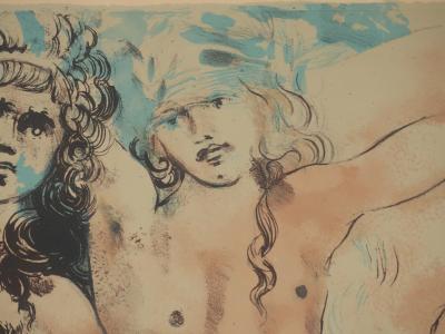 Salvador DALI : Trois Hippies, Lithographie originale signée 2
