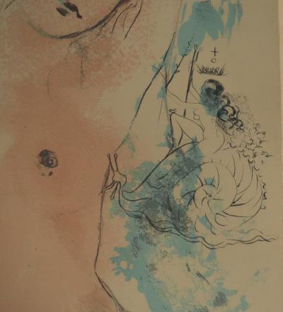 Salvador DALI : Trois Hippies, Lithographie originale signée 2