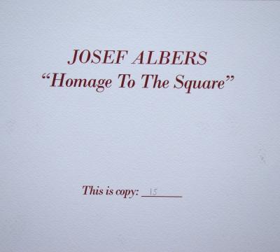 Josef ALBERS (d'après) - Hommage à la place, 1979 - Sérigraphie en édition limitée numérotée 2
