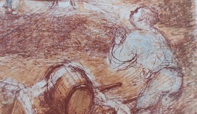 Lucien Philippe Moretti - Le braconnier de Dieu 8, circa 1977 - Lithographie originale signée 2