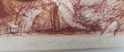 Lucien Philippe Moretti - Le braconnier de Dieu 8, circa 1977 - Lithographie originale signée 2