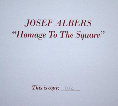 Josef ALBERS (d'après) - Hommage à la place, 1979 - Sérigraphie en édition limitée numérotée 2