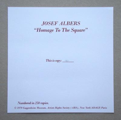 Josef ALBERS (after) - Homage to the Square, 1979 - Limited edition serigraphy numbered 2
