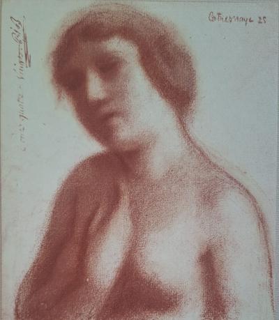 Roger de la FRESNAYE (d’après) - Buste de femme sanguine, 1927 - Lithographie signée 2