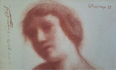 Roger de la FRESNAYE (d’après) - Buste de femme sanguine, 1927 - Lithographie signée 2