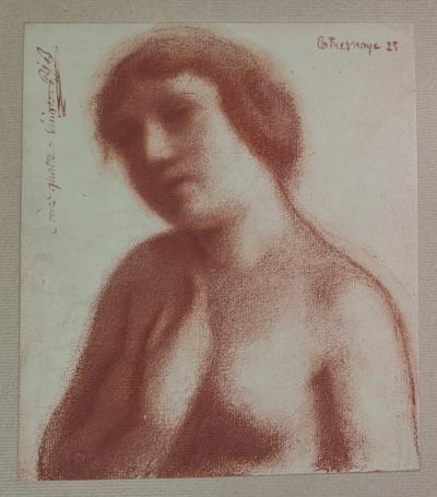 Roger de la FRESNAYE (d’après) - Buste de femme sanguine, 1927 - Lithographie signée 2