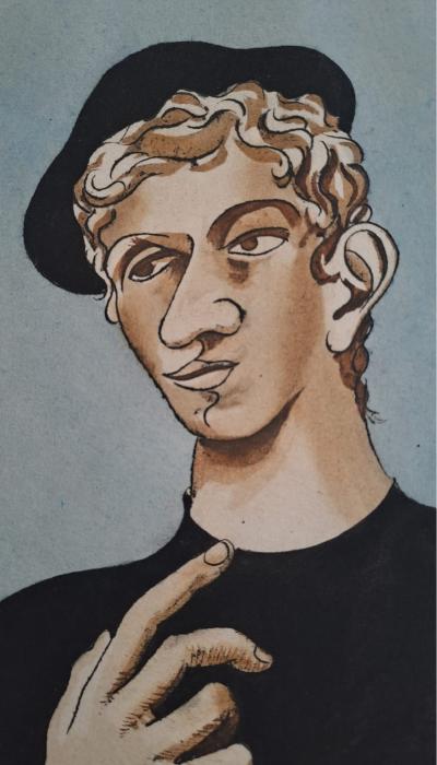 Roger de la FRESNAYE (d’après) - Jeune homme au béret, 1927 - Lithographie signée 2