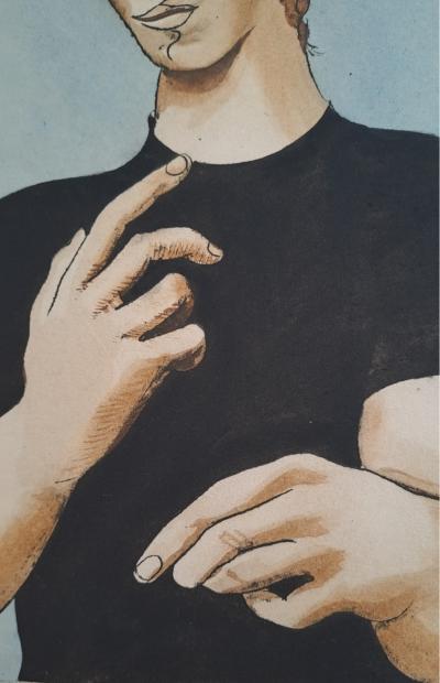 Roger de la FRESNAYE (d’après) - Jeune homme au béret, 1927 - Lithographie signée 2