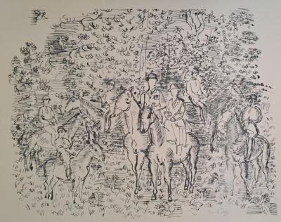 Raoul Dufy (d’après) - La chasse à courre -  Lithographie signée 2
