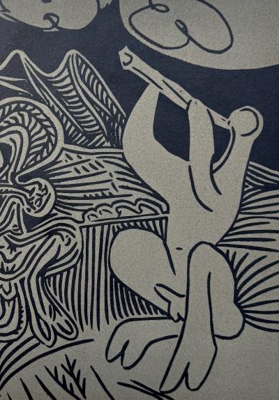 Pablo Picasso - Danseurs et musicien - Linogravure 1962 2