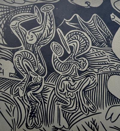 Pablo Picasso - Danseurs et musicien - Linogravure 1962 2