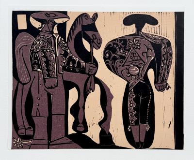 Pablo Picasso - Picador et Torero - Linogravure 2