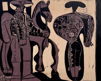 Pablo Picasso - Picador et Torero - Linogravure 2