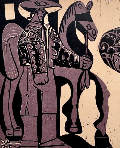Pablo Picasso - Picador et Torero - Linogravure 2