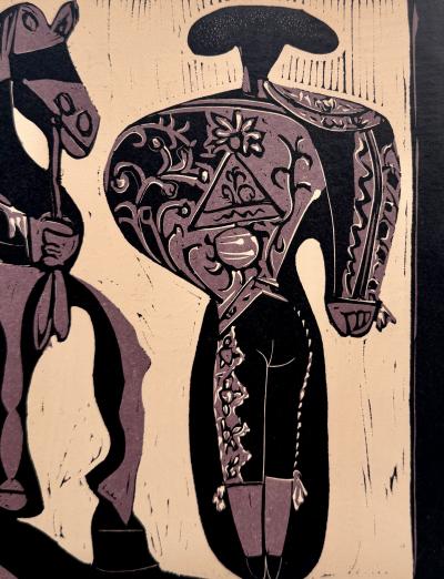 Pablo Picasso - Picador et Torero - Linogravure 2