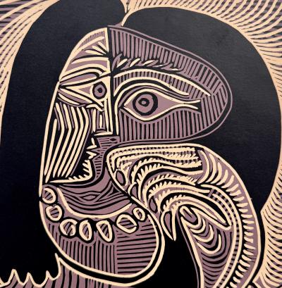 Pablo Picasso - Femme au collier - Linogravure 2