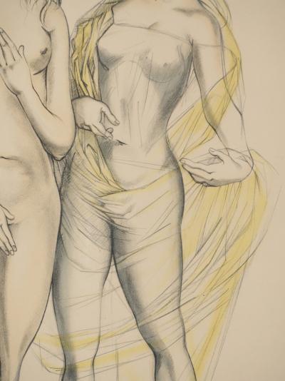 Léonard Tsuguharu FOUJITA : Les trois grâces, Lithographie originale signée 2