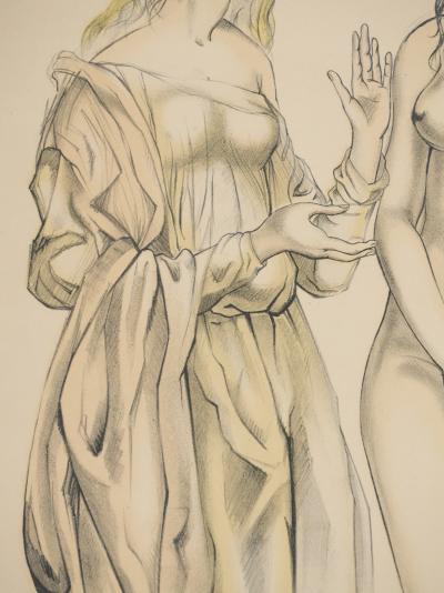 Léonard Tsuguharu FOUJITA : Les trois grâces, Lithographie originale signée 2