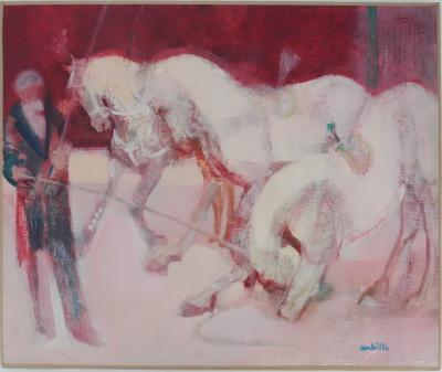 Paul AMBILLE : Le dresseur de chevaux, Peinture originale signée 2
