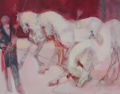 Paul AMBILLE : Le dresseur de chevaux, Peinture originale signée 2