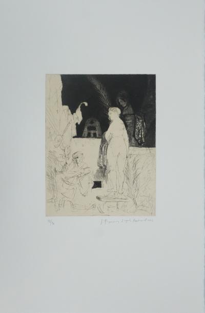 REMBRANDT : L'artiste et son modèle, Gravure 2