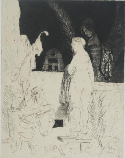 REMBRANDT : L'artiste et son modèle, Gravure 2