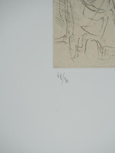 REMBRANDT : L'artiste et son modèle, Gravure 2