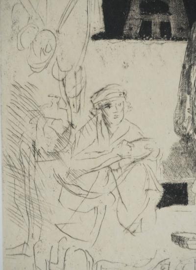 REMBRANDT : L'artiste et son modèle, Gravure 2