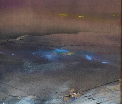 Julius BALTAZAR : Mer au crépuscule, Huile sur toile signée 2