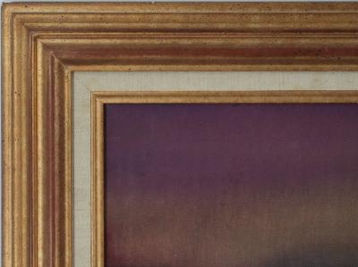 Julius BALTAZAR : Mer au crépuscule, Huile sur toile signée 2