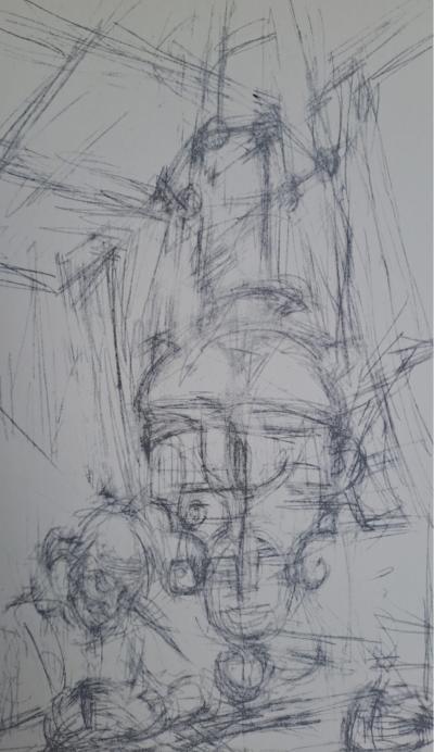Alberto Giacometti - Composition 1, 1954 - Impression lithographique 2