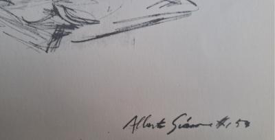 Alberto Giacometti - Pommes dans un compotier à Maloja , 1954 - Impression lithographique 2