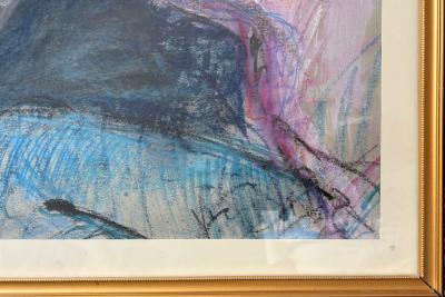 Jacques Pecnard, Elle songe , Technique mixte Pastel Crayon et Aquarelle 2