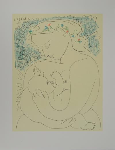 Pablo PICASSO (d’après) : Maternité, Lithographie signée 2
