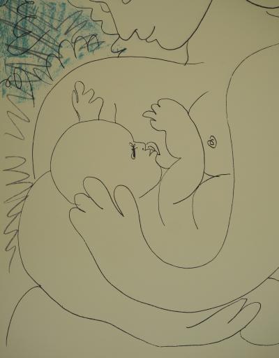 Pablo PICASSO (d’après) : Maternité, Lithographie signée 2