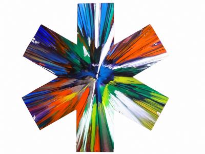 Damien Hirst- Cross Spin painting  - 2009, unique 2