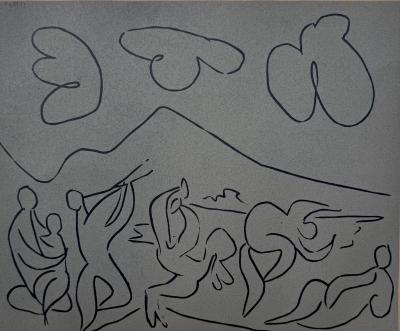Pablo Picasso - La danse des faunes - Linogravure 1962 2
