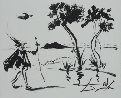 Salvador Dali : Don Quichotte, Gravure originale signée 2